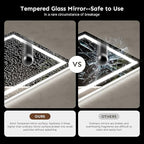 24x32 LED Bathroom Mirror with Lights – Anti-Fog, Dimmable, Backlit & Front Lit Lighted Vanity Mirror for Wall – Smart Bathroom Mirror with Memory Function, Shatterproof Tempered Glass