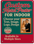 Custom Metal Posters by BCB for Indoor Use | Personalized Metal Wall Art & Photo Prints | Vintage Signs, Metallica Poster, Wall & Bedroom Decor | Multiple Sizes | Made in USA
