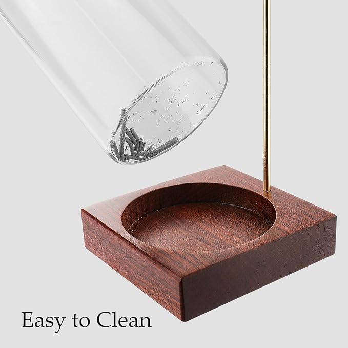Incense Holder,Wooden Incense Holder for Sticks with 20 Incense Sticks, Anti-ash Incense Burner with Glass Ash Catcher, Wood Incense Holder 20 Stick (2 Pack Wooden Round)