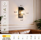 Black Wall Sconce Indoor,Rustic Bathroom Vanity Light Fixtures,Entryway Wall Sconces Lights,Wall Lights for Living Room(Bulbs not Included)
