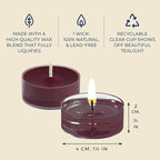 PartyLite After Dark™ Tea Lights Sampler, Velvet Plum & Amber Suede with Cashmere Cassis Scented Candles, Gift Set of 12, Aromatherapy with up to 4 to 6 Hours Burn Time, Ideal for Home Decor