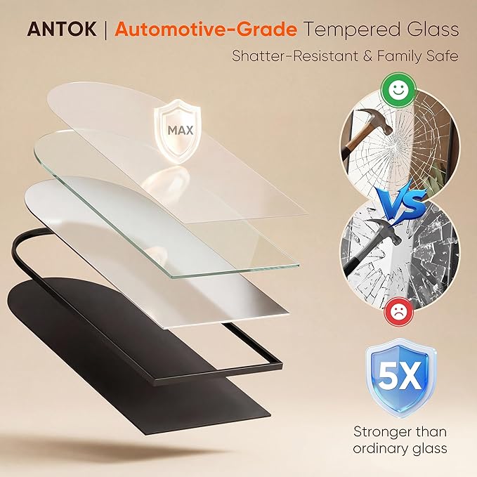 Antok Full Length Mirror, 58"x19" Floor Mirror, Arched Floor Standing Freestanding Arch Full Body Mirrors with Stand for Bedroom, Hanging Mounted for Living Room Cloakroom,Black