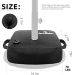LadyRosian Umbrella Base Weight Heavy Duty Water Weight Bag Side Slot Opening for Cantilever Patio Umbrella, Fits Any Offset