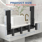 WUIVIUT Over The Glass Shower Door, Metal Shower Wall Mount Bath Hooks, Heavy Duty Rack Hooks for Robe, Towel (4 Hook, Fits 3/8'' Thick)