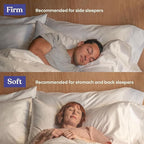 FluffCo Zen Fluff™ Down Standard/Queen Pillow with 600 Fill Power White Duck Down Stomach Sleeper Pillows - Luxury Hotel Quality 300 Thread Count - 100% Cotton Feather Pillows (Queen Size 1 Pack)