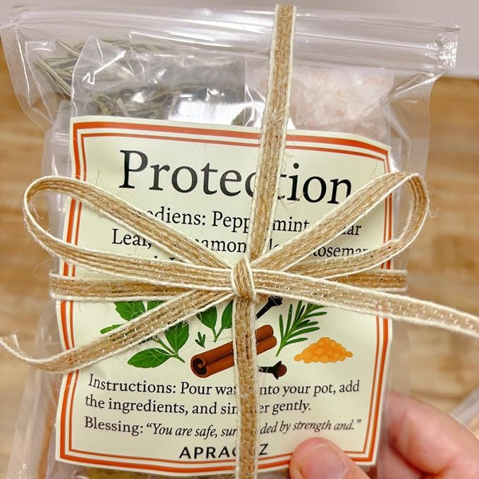 6 Packs Simmer Pot Mix,Blessings Potpourri Simmer Pot Kit with Blessing, Abundance, Love, Hearth & Spice, Protection, Hearth Stovetop Potpourri for Christmas Fall Winter House Warming Hostess Gift