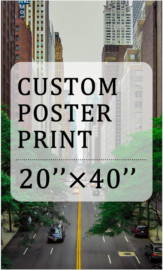 YXIMOX Custom Art Print on Premium Canvas, Personalized with Your Image or Design, Large Wall Decor for Living Room, Office, Bedroom, Custom Canvas Artwork(Unframe) (Unframe, 20"x40")