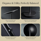 LED Torchiere Floor Lamp, 3200LM, 71" Tall Modern Torchiere Lamp in Zen Black, Stepless Dimming, Remote & Touch Control, Super Bright Light for Living Room and Bedroom, Heavy Stable Base
