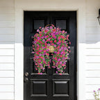 Fake Artificial Hanging Flowers for Outdoor Spring Decor 2PCS Faux Silk Flowers Plants for Outdoor Outside Planter UV Resistant Daisy for Porch Front Door Patio Balcony Yard Decor