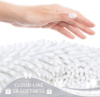 Yimobra Long Bathroom Rugs Runner 70x24 Inch, Extra Thick Soft Absorbent Chenille Bath Mat, Non Slip Machine Washable, Quick Dry Bath Rugs for Bathroom Floor, Tub and Shower, White