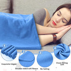 Newwiee 12 Pcs Fleece Throw Blankets Bulk 50'' x 60'' Oeko-tex Standard 100 Certified Spring Outdoor Wedding Guest Blankets Lightweight for Sleepover Donation Lap Pet Sofa Home (Blue Shades)
