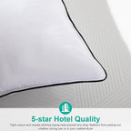 APSMILE Medium Firm Feathers Down Pillow King Size Pack of 1, Luxury Feathers Pillow for Sleeping, 100% Organic Cotton Cover Hotel Collection Bed Pillows for Side Sleeper (White, 20"x36")
