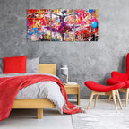 Novatique Graffiti Wall Art for Bedroom Banksy Street Wall Art Colorful Street Art Picture Print Pop Art Wall Decor for Living Room Bathroom,12" x 16" x 3Pcs