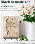 Iron Display Stand 5 Packs, 10 Inches Plate Stand Picture Stand Photo Stand for Display, Black Foldable Easel Stand Holder for Photo Frame, Artwork, Collection, Decorative Plate, Book, Office