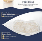 White Goose Down Pillow - Luxury Hotel Bed Pillow with Natural 900+ Fill Power, Goose Feather Pillow for Sleeping, 600 Thread Count Cotton Shell, King Size- Medium, 1 Pack