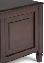 SIMPLIHOME Connaught Storage Bench - 51 inch Wide Solid Wood Trunk Bench in Dark Chestnut Brown, Traditional Bench for Entryway with Lift-Up Lid and 3 Hidden Compartments