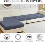 Sofa Covers Couch Covers for Sofa Pet Friendly Couch Cushion Covers Universal Sofa Covers Washable Stretch Slipcovers for Sectional Sofa (Texture Metal Gray, 3 Seats + Chaise Cover)
