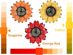 YEAHOME Sunflower Wall Decor - 9 inch Metal Flower Wall Art Decorations, Sunflower Yard Garden Decor Hanging for Kitchen, Bathroom, Bedroom, Set of 3 Handmade Gift for Home, Indoor or Outdoor