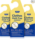 Clothes Moth Traps with Powerful Pheromones, Natural & Odor-Free Sticky Moth Traps for Clothes & Closets, Refillable 6-Pack
