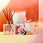 NEST New York Reed Diffuser, Something Tropical - 5.9 fl oz - Fragrance for Up to 90 Days - Reusable, Refillable Glass Holder - Includes 8 All-Natural Reed Sticks - Flame Free