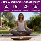 Lavender Incense Sticks Natural - 16 Sticks Handcrafted Lavender Sticks for Relaxation, Meditation, Yoga, Spiritual Purification & Home Ambiance | inciensos aromaticos para la casa