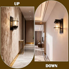 Black Wall Sconce Indoor,Rustic Bathroom Vanity Light Fixtures,Entryway Wall Sconces Lights,Wall Lights for Living Room(Bulbs not Included)