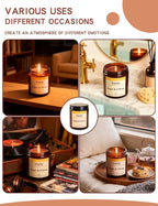 Soy Candle Gifts for Women & Men - 7oz Brown Scented Candle, 50-Hour Burn Time, Aromatherapy Jar for Home Decor, Relaxing Ambiance in Bedroom & Office(Sage Citrus)