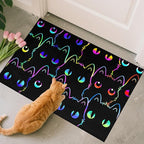 Cat Door Mats 2x3 Feet, Cartoon Cats Rug for Indoor Entryway Absorbent Small Cats Carpet for Paws Entrance Rug, Washable Front Door Cat Mat with Cute Pet Print Welcome Floor Mats