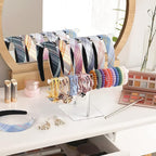 Headband Holder Scrunchie Holders Acrylic, Clear Hair Ties Stand Organizer, Headband Display Stand, Scrunchie Storage Organizers, Hair Accessories Organizer for Women and Girls