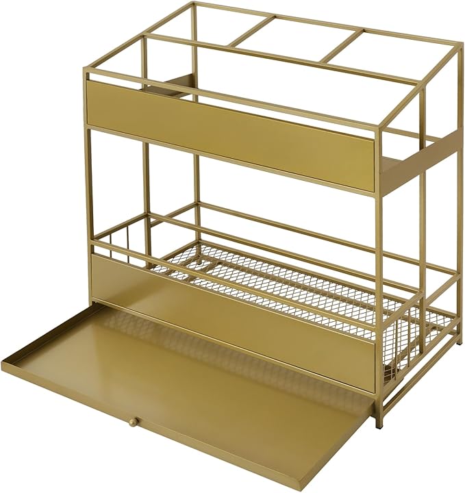 Umbrella Stands, Commercial Umbrella Holder with Removable Drip Tray (Gold)