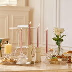 12-Inch Tall Dripless Taper Candles Set of 4 - Rose Gold Tapered Candles, Perfect for Spring - Smokeless, Unscented, Long Burning - Hand Poured, Colored Tall Candlesticks - Rose Gold