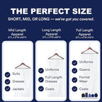 Plasticplace Clear Garment Bags Plastic Coat Bag1.0 Mil 21" X 4" X 54" (50 Count)