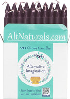 Alternative Imagination Black Chime Candles - 20 Pack of Unscented 4 Inch Mini Taper Candles - Dripless Long Burning Ritual Candles for Meditation, Protection, Banishing Negativity, & Home Decor