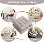 Tiita Outdoor Cushions Square Floor Pillow Thicken Tufted Seat Pad Large Floor Cushion for Yoga Meditation Living Room