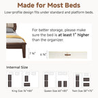 StorageWorks Large Underbed Storage with Lid, 2-Pack Under Bed Storage Containers for Clothes, Bedding, and Sweaters, Beige