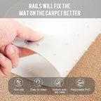 Uross Carpet Protector for Pets -3.6FT 2PCS White Round Corner Plastic Carpet Protector, Under Door Cat Carpet Protector for Doorway, Anti Cat Scratch Carpet Mat, Stop Cats from Scratching Carpet