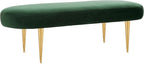 Safavieh Home Collection Corinne Emerald and Gold Velvet Oval Bench