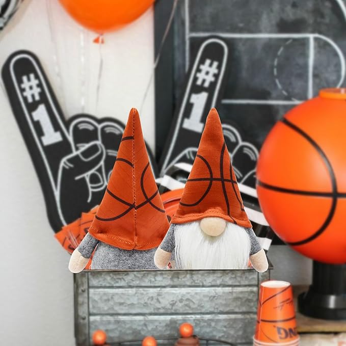 Little Basketball Gnomes Plush Ornaments Cute Swedish Tomte Nisse Dwarf Gnome Doll Sports Game Fans Gifts Tiered Tray Home Decoration
