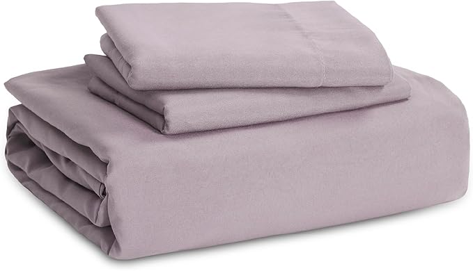 Bedsure Dusty Purple Duvet Cover Full Size - 3 Pieces Prewashed Extra Soft Cotton-Like Bedding Set, Includes 1 Duvet Cover 80x90 Inches with Zipper Closure & 2 Pillow Shams, Comforter Not Included