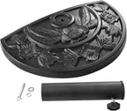 Giantex 20" Outdoor Patio Half Round Umbrella Base Stand Black W/ 9Ft Half Round Umbrella (Stand)