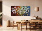 YaSheng Art - 100% Hand painted Art Beautiful colorful Oil Paintings On Canvas Abstract Art Texture Flowers Paintings Home Interior Decor Picture Canvas Wall Art Painting (24x48inch)