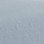 King Charles Modern Farmhouse Floral Matelasse Bedspread, 100% Cotton Breathable Bedding, Full/Queen, Blue