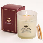 Crystal Vibe Jasmine Scented Candle with Clear Quartz Crystals and Jasmine Petals for Aromatherapy Mditation - Attract Abundance - Natural Soy Candle Gifts for Christams Birthdays