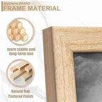 Natural Solid Wood 8.5x11 Picture Frame, Display 8.5 x 11 Inch Picture Poster Photo, Vertical & Horizontal Wall Hanging - 2 Pack/Natural/8.5"x11"
