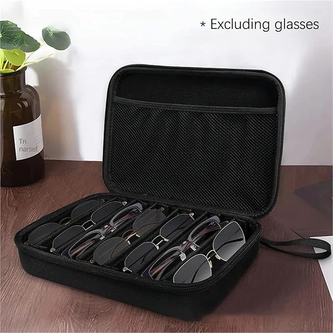 Adjustable 4/7 Slot Eyeglasses Holder Storage Box Portable Sunglasses Organizer Case Sunglass Storage Holder(Small)
