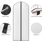 Zilink 60" Dress Bags for Storage Dust Proof Garment Bags for for Gowns Dress Cover for Closet Storage with Full Zipper for Coats Dresses Gowns, Set of 10
