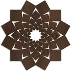 SIGNLEADER Metal Wall Art Decor Abstract Lotus Flower Minimalist Modern Abstract Wall Sculpture Hangings Home Decoration for Living Room, Bedroom, Bathroom, Kitchen, Outdoor - 18" Bronze