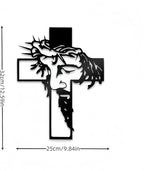 Black Jesus Crosses Wall Decor Christian Gifts for Women Suitable For Christmas Religious Home Living Room Meaningful Religious Gift for Mom, Grandma, Friends & Believers 9.84 * 12.59inch