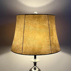 TOOTOO STAR Drum Large Lamp shades 12" Top x 16" Bottom x 11" High, Seaside Village Leather Lamp Shade (Spider Fitter) for Table Lamps Floor Lamps Hand Crafted, Easy Assembly Required