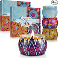 Candle Gift Set Bundle for Women, 2 Sets of 4 Scented Candles (8 Total), 8% Essential Oils, 240H Long Burning Aromatherapy Candles for Home